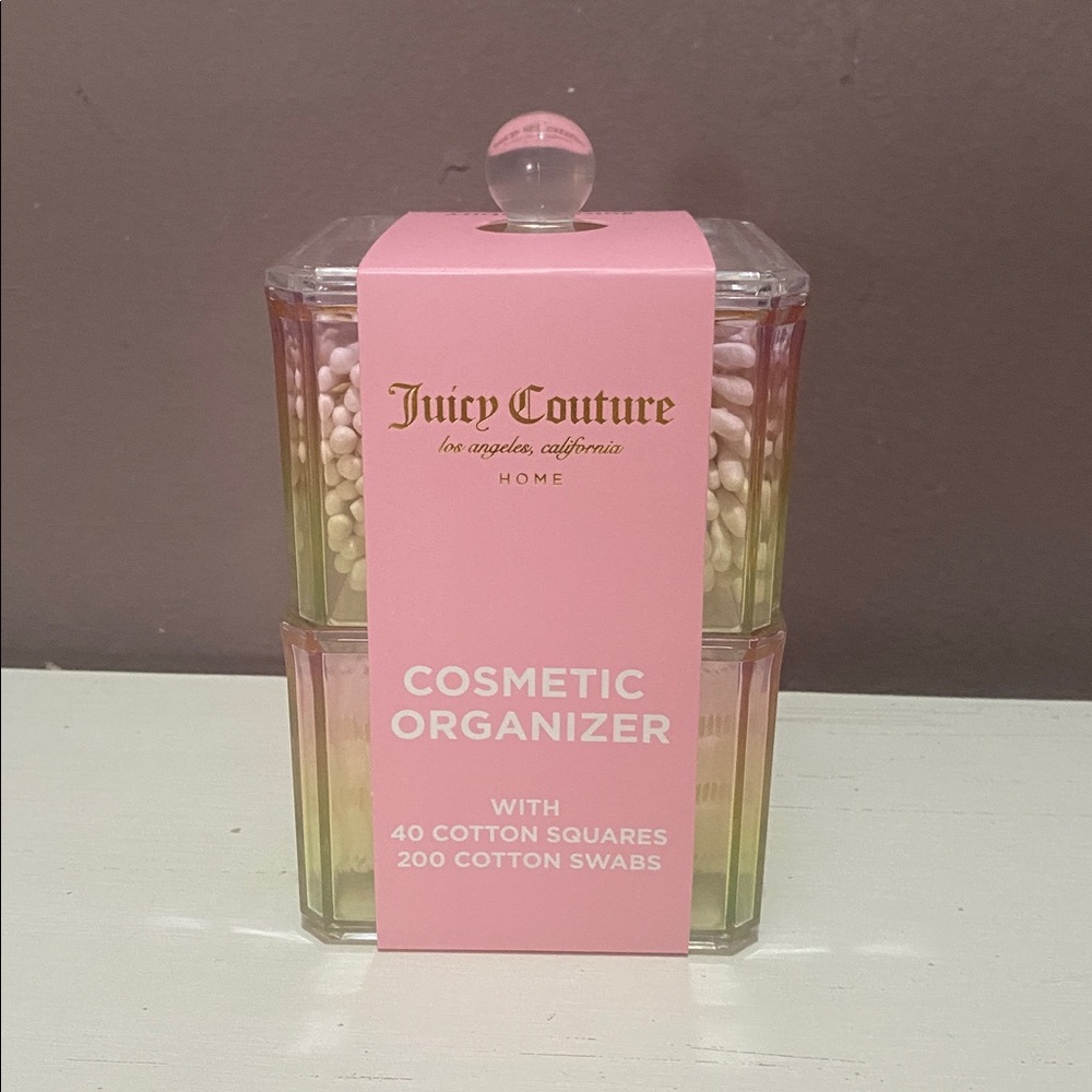 Juicy Couture Cosmetic Pink Ombré Organizer with Lid